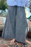 Frame Scoop Hem Pant Washed Charcoal